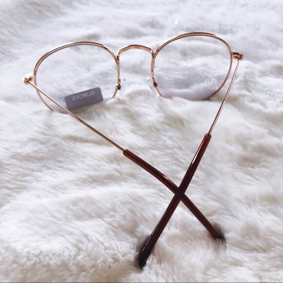 Mai Gold Round Computer Blue Light Glasses - Picture 7 of 9